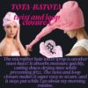 2 in 1 Hair Care Set, Shower Cap Bonnet and Microfiber Hair Towel Wrap, Pink 2-Piece Set
