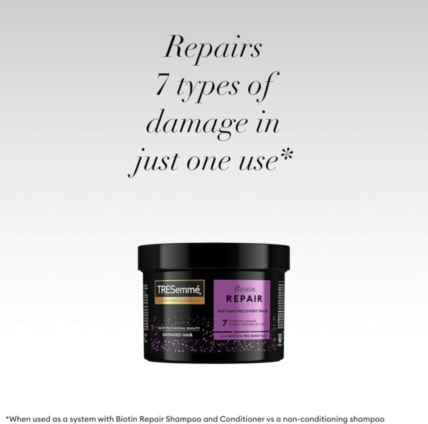 TRESemme Biotin Repair Instant Recovery Mask visibly repairs 7 types of damage in 1 use* for dry, damaged hair 440 ml