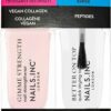 Nails.INC Mini Nail Treatment Duo, Includes Gimme Strength Nail Strengthener and Better On Top Quick Drying Top Coat, With Active Skincare Ingredients to Promote Nail Health, Cruelty Free, Vegan