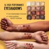 NYX Professional Makeup Ultimate Shadow Palette, 16 Vibrant True-To-Pan Eyeshadow Shades, Metallics, Shimmers, Colours and Nudes in Pressed Pigments, Vegan Formula, Warm Neutrals, 0.8 g