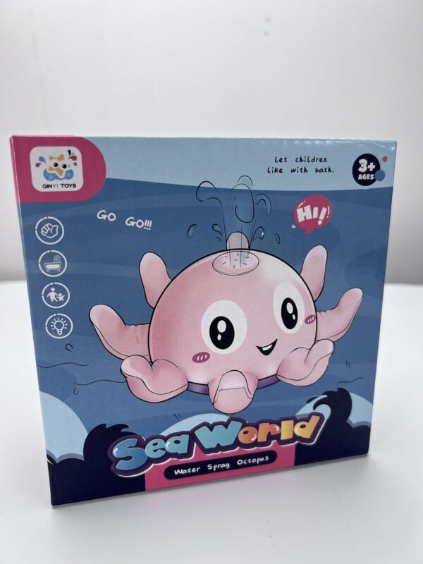 Jiosdo Baby Bath Toys, Octopus Spray Water Light Up Bath Toys, Automatic Induction Water Toys, Bath time shower Bathtub toys Gifts for Toddlers Girls Boys（Pink）