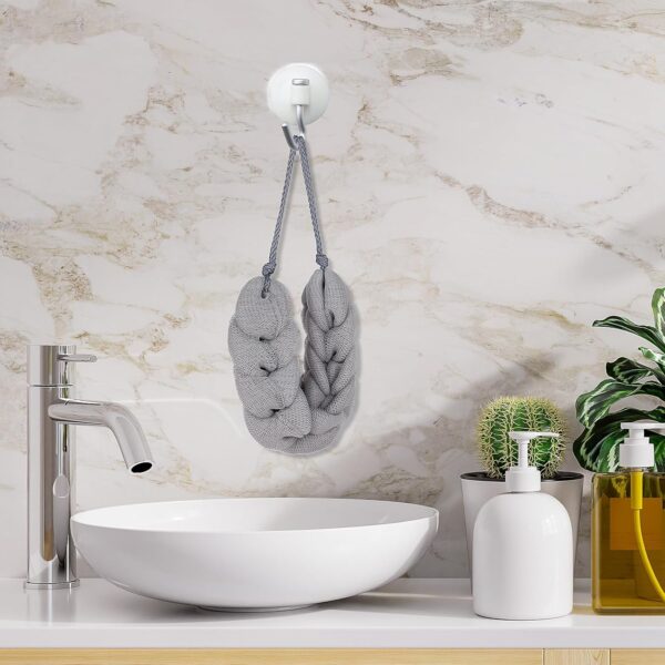 71Op1o0dLEL._AC_SL1500_.jpg Sibba 1 PC Back Scrubber Shower Body Wash Sponge Loofah Bath Large Long Extended Puffs Stick Exfoliating Washing Removable Head Exfoliate Set Pack Mitts Soft Mesh Stretch Braided Strips Brush