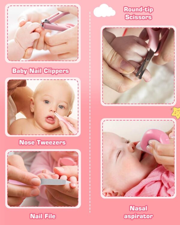 Baby Healthcare and Grooming Kit, Samton Newborn Essentials Stuff, Baby Safety Health Nursery Care Set with Nail Files Clippers, Hair Brush, Comb and More for New Born Infant Toddlers Boys Girls