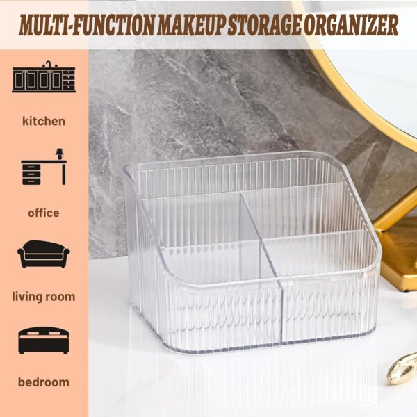 Homeanda Makeup Organiser Storage Compartments, Skin Care Cosmetic Organiser, Makeup Organiser and Storage(transparent)