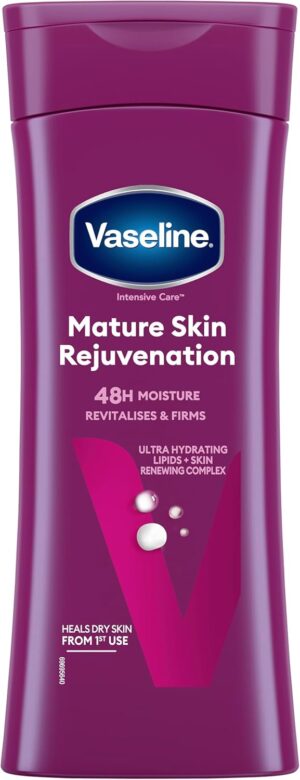 Vaseline Intensive Care Mature Skin Rejuvenation Body Lotion heals and balances skin dryness for maturing dry skin 400 ml