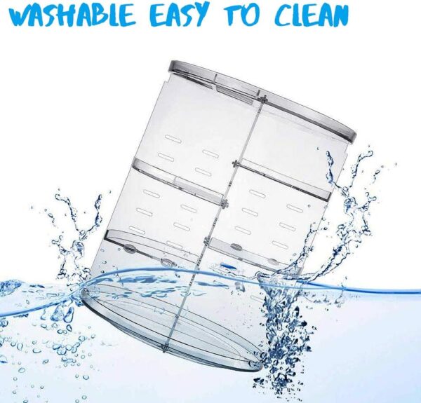 71PjAhi12jL._AC_SL1000_.jpg Rotating Makeup Organizer 360 Degree Adjustable Cosmetic Storage Makeup Spinning Holder Storage Rack with 7 Layers Large Capacity , Display Stand Box Perfect for Dresser Bedroom Bathroom (Transparent)