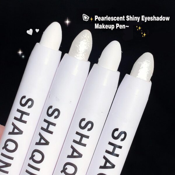 Brightening and Contouring Highlighter, Pearlescent Shiny Eyeshadow Makeup Pen, Long-lasting and Waterproof, Suitable for Women to Brighten and Shape (Eye and Face Makeup)
