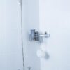 Croydex Secura Shower Set with Shower Head, 1750mm Stainless Steel Hose and Tap Shower Attachments, Suitable for High and Low Pressure Systems, Combi Boilers, Includes Riser Rail, White & Chrome