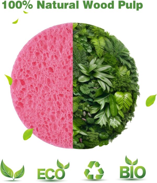 METUUTER 50 PCS Compressed Facial Sponges for Estheticians- 100% Natural Cellulose Face Sponge Professional Cosmetic Spa Sponges for Face Cleansing, Massage, Pore Exfoliating, Mask, Makeup Removal