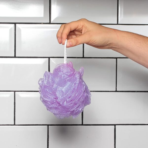 Elysium Spa Pack of 4 Mesh Exfoliating Bath And Shower Body Puff Sponges