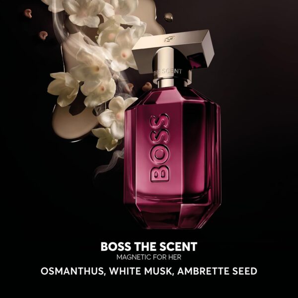 BOSS The Scent Magnetic - Eau de Parfum for Her - Ambery Fragrance with Notes of Osmanthus, Ambrette Seeds and Musk - High Longevity - 50ml (Packaging May Vary)