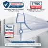 HNNHOME Bath Shower Screen Door Seal for 4-6mm Glass Up to 28mm Gap