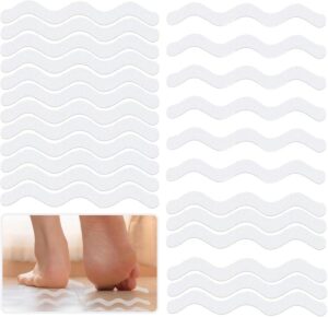 LUFFLOK 24 Pcs Bath Stickers, Non Slip Bath Stickers, Transparent Self-Adhesive Shower Stickers, Anti Slip Grip Stickers for Bath Tub, Stairs, Shower Room, Slippery Surfaces (24 Pcs)