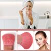 PGRODE Travel Size Makeup Brushes Mini Set with Hard Case and Built-in Mirror, 5Pcs Small Cosmetic Brushes, On the Go Brush Travel Essentials kits for Women, Girls Gift (Red)