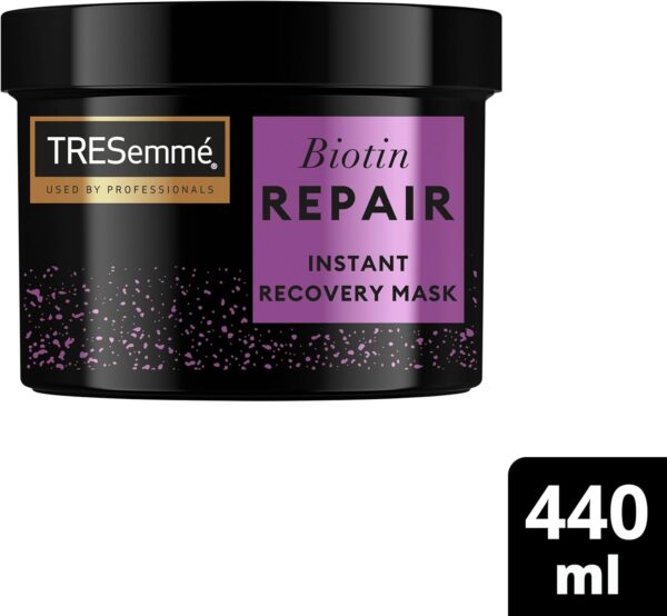 TRESemme Biotin Repair Instant Recovery Mask visibly repairs 7 types of damage in 1 use* for dry, damaged hair 440 ml