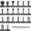 MAANGE Makeup Brushes 30 Pcs Professional Makeup Brush Set for Foundation Blending Powder Blush Concealers Eyeshadow, 5 Products Included, Black,