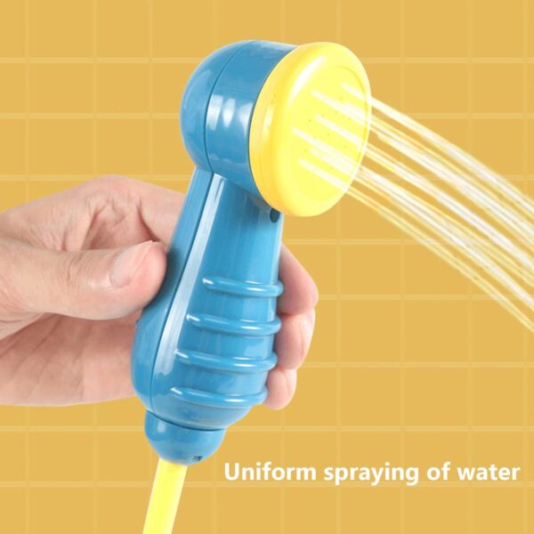 Kalastussaari Baby Bath Toy with Electric Submarine Bathtub Toy Sprinkler Shower Head Pool Spray Water Toy No Battery Blue