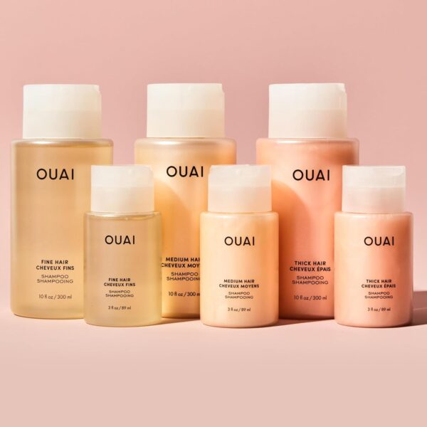 OUAI Medium Conditioner Travel Size - Hydrating Hair Conditioner with Coconut Oil, Babassu Oil, and Keratin - Strengthens, Repairs and Adds Shine - Paraben and Phthalate Free Hair Care Products - 89ml