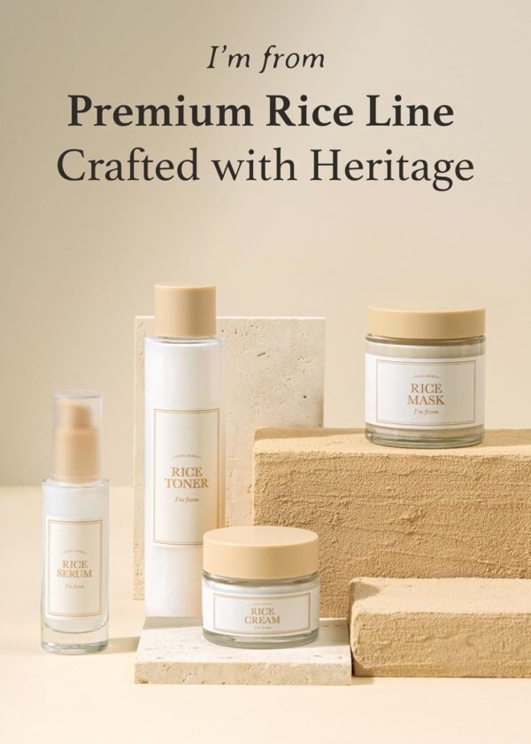 I'm from Rice Toner, 77.78% Rice Extract from Korea, Glow Essence with Niacinamide, Hydrating for Dry Skin, Vegan, Alcohol Free, Fragrance Free, Peta Approved, 5.07 Fl Oz, Valentine
