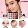 All in One Makeup Kit for Women Full Kit, Make Up Gift Set for Women, Makeup Bundle Includes Foundation Face Primer Eyeshadow Contour Palette Lipstick Eyebrow Pencil Mascara Cosmetic Brush Set