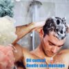Amazerbst loofah,Shower Puff for Women and Men, Soft Body Scrubber Bath Sponge Set of 3
