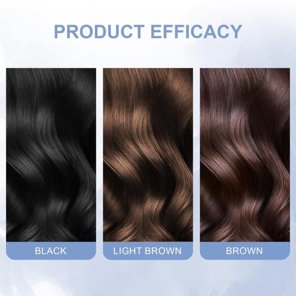 Hair Dye Shampoo, Instant Natural Hair Color for Gray Hair Coverage, Haircare & Color Treatment for Women & Men, Long-Lasting Gray Coverage Shampoo for All Hair Types (Black, 200ML)