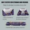 folconroad Portable Bath Adult, Double Foldable Bathtub, Soaking Standing Bath Tub for Adults Kids, Ideal for Hot Bath Ice Bath (Starry Blue)