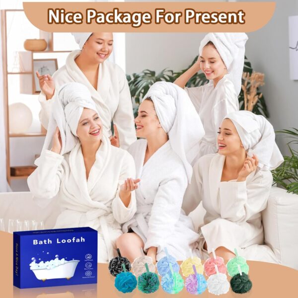Ufacai Bath loofah,Bath Sponge,Shower loofahs Shower Sponge for Women and Men,Pack of 4
