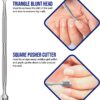 Jestilo Cuticle Remover Tool Set Cutter and Pusher - Stainless Steel Professional Nipper Nail Care Tools Salon Level Mani-Pedi at Home Silver (Silver) (JC-NP-S)