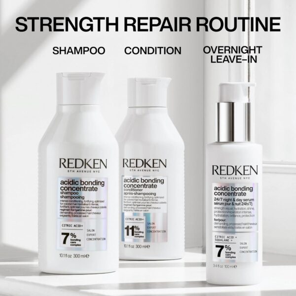 Redken Acidic Bonding Concentrate 24/7 Night and Day Hair Serum, Repairs & Strengthens, Bond Repair For Damaged Hair 100ml