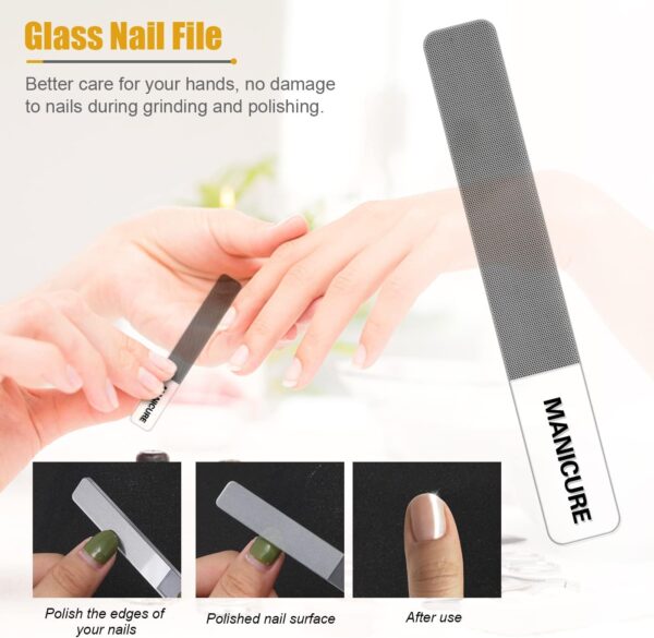 Manicure Set Professional Nail Clippers Pedicure Kit, 16 pcs Stainless Steel Nail Care Tools Grooming Kit with Luxurious Travel Leather Case for Thick Nails Men Women Gift (Yellow)