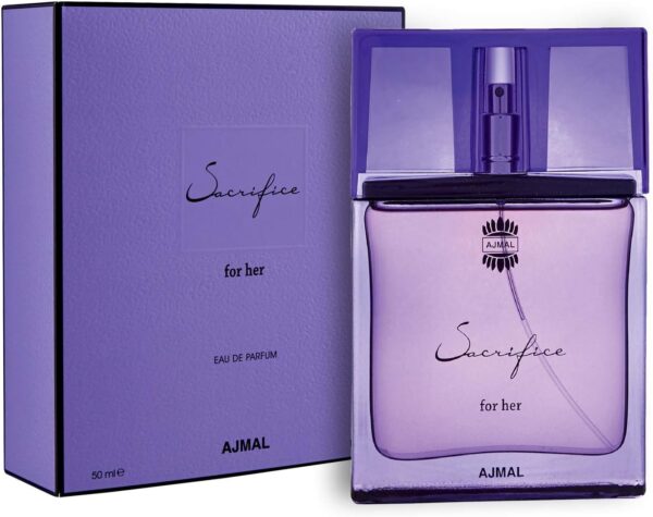 Ajmal Sacrifice Her Women Eau De Parfum |Handpicked Luxury Long Lasting Woody & Floral Fragrance Made in Dubai Perfume for Women 50ML