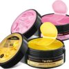 2 Packs 60 Pcs Under Eye Patches, 24K Gold+Pink, 30 Pairs Women Undereye Mask for Puffy Eyes Dark Circles Treatment, Beauty Skin Care, Men Collagen Gel Pads Hydrating for Eye Bags Puffiness Wrinkle