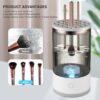 Electric Makeup Brush Cleaner Machine,USB Automatic Makeup Brush Cleaner,Quick Wash in Seconds Cosmetic Brushes Cleaning Tools,Hand Free Make up Brush Cleaner Set for Cleaning and Drying