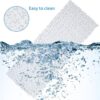 Marsheepy Anti-slip Bathtub Mat Pebbles Shower Mat Extra Large Bath Mat with Suction Cups and Drain Holes for Bathroom,Machine Washable, 88 x 40 CM（Clear)