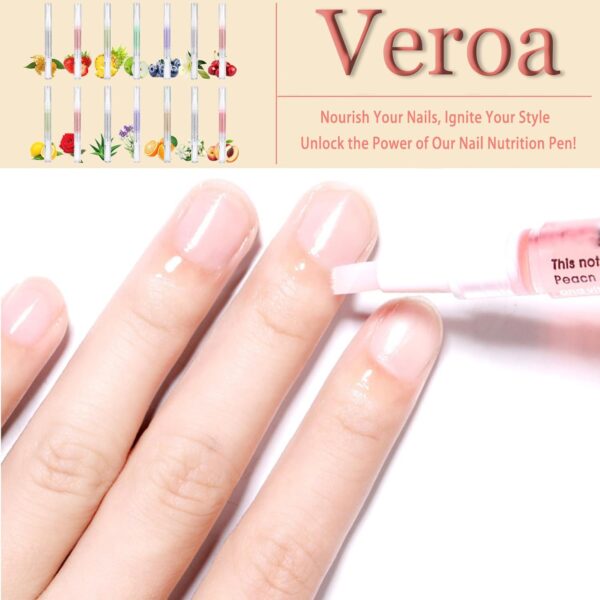 14Pcs Cuticle Oil Pen for Nails,Natural Ingredients Nail Nutrient Oil Pen for Nail Growth Care,Mixed Flavors Come With Soft Brush Nail Treatments Prevent Dry Cracking and Hangnails,Deep Nourishment