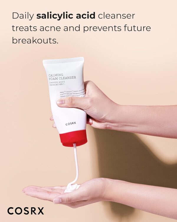 COSRX AC Collection Calming Foam Cleanser, 150ml / 5.07 fl.oz | Salicylic Acid Acne Cleanser | Animal Testing Free, Paraben Free, Korean Skin Care