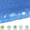 WELTRXE Bath Mat Non Slip Anti Mould for Inside Bath, Anti Slip Shower Mat, 69 x 36 cm Blue Oval Pebble PVC Bathtub Mat, Soft Comfortable Bath Mat with Suction Cups & Drainage Holes for Elderly Child