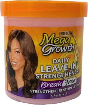 Mega Growth Break Free Daily Leave-In Strengthener - Restore & Repair Damaged Hair, 15 oz