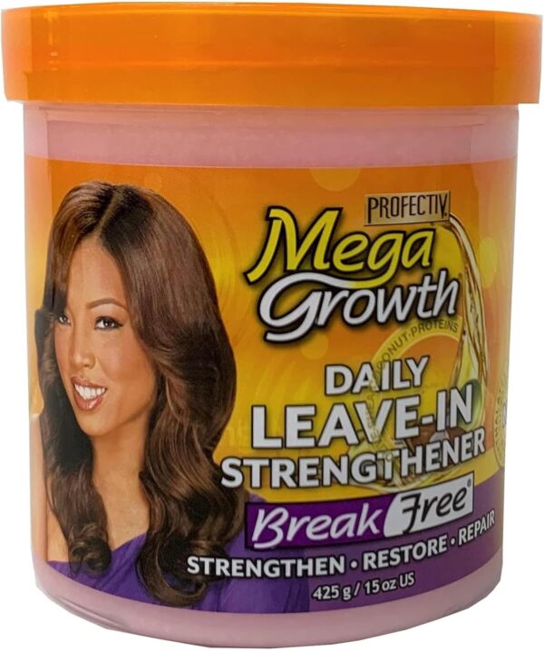 Mega Growth Break Free Daily Leave-In Strengthener - Restore & Repair Damaged Hair, 15 oz