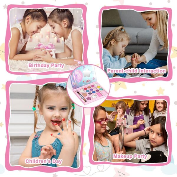 Aomig Kids Makeup Set for Girls, Non-Toxic Kids Cosmetics, 12PCS Princess MakeUp Kit, Washable Kids MakeUp Set Girl Toys, Christmas Halloween Birthday Makeup Gift for Girls
