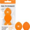Real Techniques Mini Miracle Concealer Puff Trio, Small Makeup Puff For Liquid and Cream Foundation and Concealer, Targeted Concealing, Travel Friendly and Reusable, Vegan and Cruelty Free, 3 Count