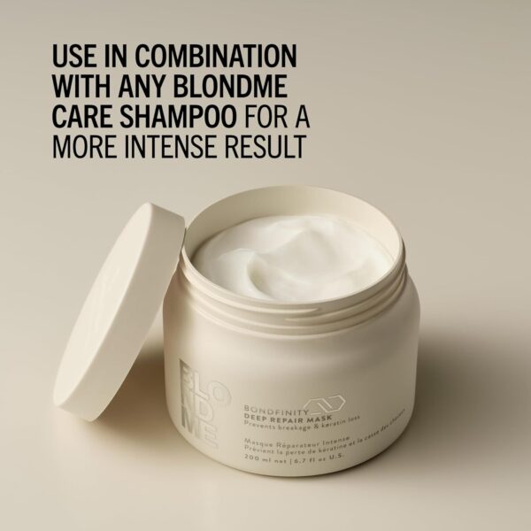 Schwarzkopf Professional BLONDME Bondfinity Deep Repair Mask Hair Treatment Strengthening Creating Bonds Smoothing And Protecting Porous Hair Hydrating And Softening 200 ml