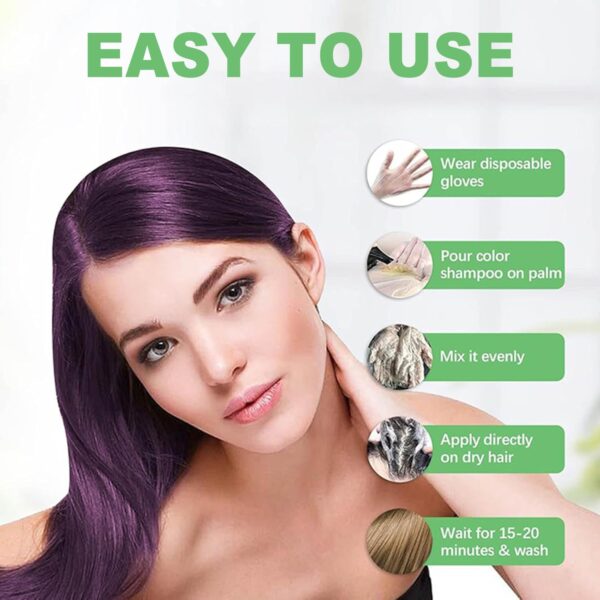 Polar Hair Dye Shampoo, Polar Hair Care, Polar Hair Dye Shampoo, Polar Haircare Instant Dye Shampoo, Natural Hair Color Shampoo for Gray Hair Coverage, Suitable for Women & Men (Dark brown)
