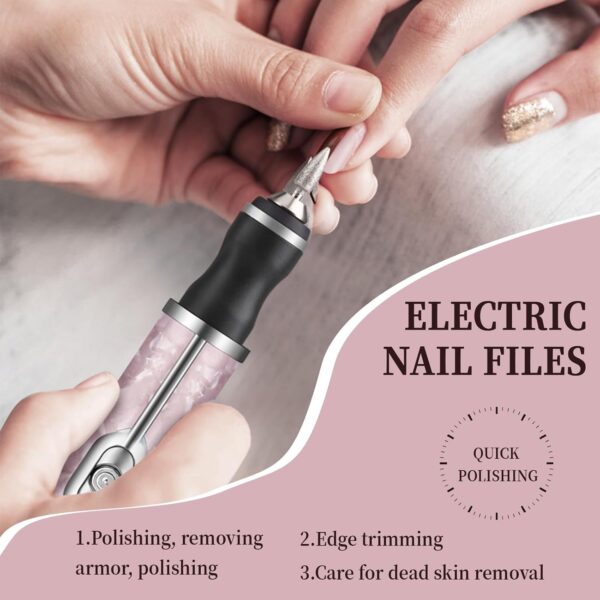 Neyared 4 Speed Electric Nail File with 18 Grinding Heads for Thick Toe Nails, Cordless Nails Drill for Nursing Peeling Removing Grinding Edge
