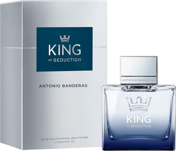 Banderas Perfumes - King of Seduction - Eau de Toilette for Men - Long Lasting - Masculine, Intense and Energetic Fragrance - Bergamot and Apple Notes - Ideal for Day Wear - 100 ml