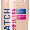 71V7YmS38L._AC_SL1500_.jpg Rimmel Match Perfection Foundation 010 Light Porcelain, Medium Coverage, 24hr Hydration, No Caking or Creasing, Lightweight, Reduces Imperfections, Invisible Coverage, SPF20, Cruelty Free