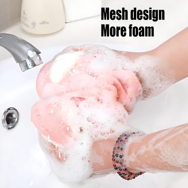 71VKFe5JeUL._AC_SL1500_.jpg JYJLLM 2Pcs Bath Shower Loofah Sponge,Long Stretch Back Sponge Exfoliating Back Scrubber for Shower for Women and Men,Bath sponges for Adults,Shower Scrubber(Pink and Khaki)