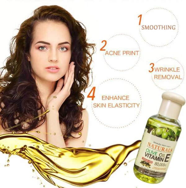 2PCS Olive Vitamin E Skin Oil,Anti Dry Body Oil,Firming Face Oil and Serum,Face & Body Skincare.Vitamin E Olive Bodu Oil,Natural Body Massage Oil,Hydrating Body Oil for Dry Skin,Relieve Dryness-75ML