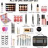 Makeup Sets, Cosmetic Make Up Starter Kit With Storage Bag Portable Travel Make Up Palette Eyeshadow Foundation Lip Gloss for Teenage & Adults(Style C)